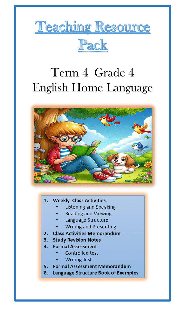 English Home Language Grade 4 Term 4