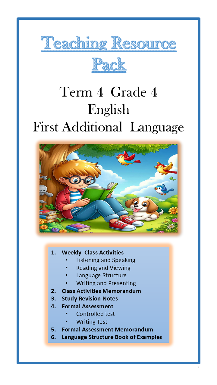 English First Additional Language Grade 4 Term 4
