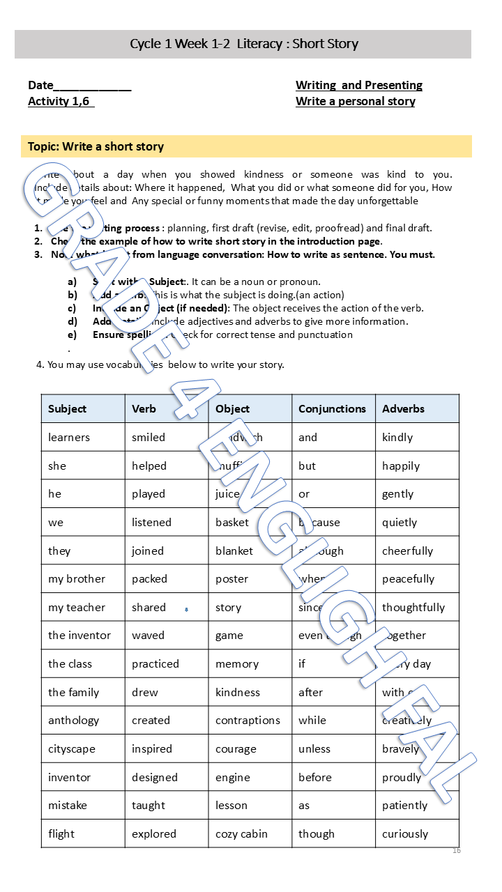 English First Additional Language Grade 4 Term 4 - Image 8