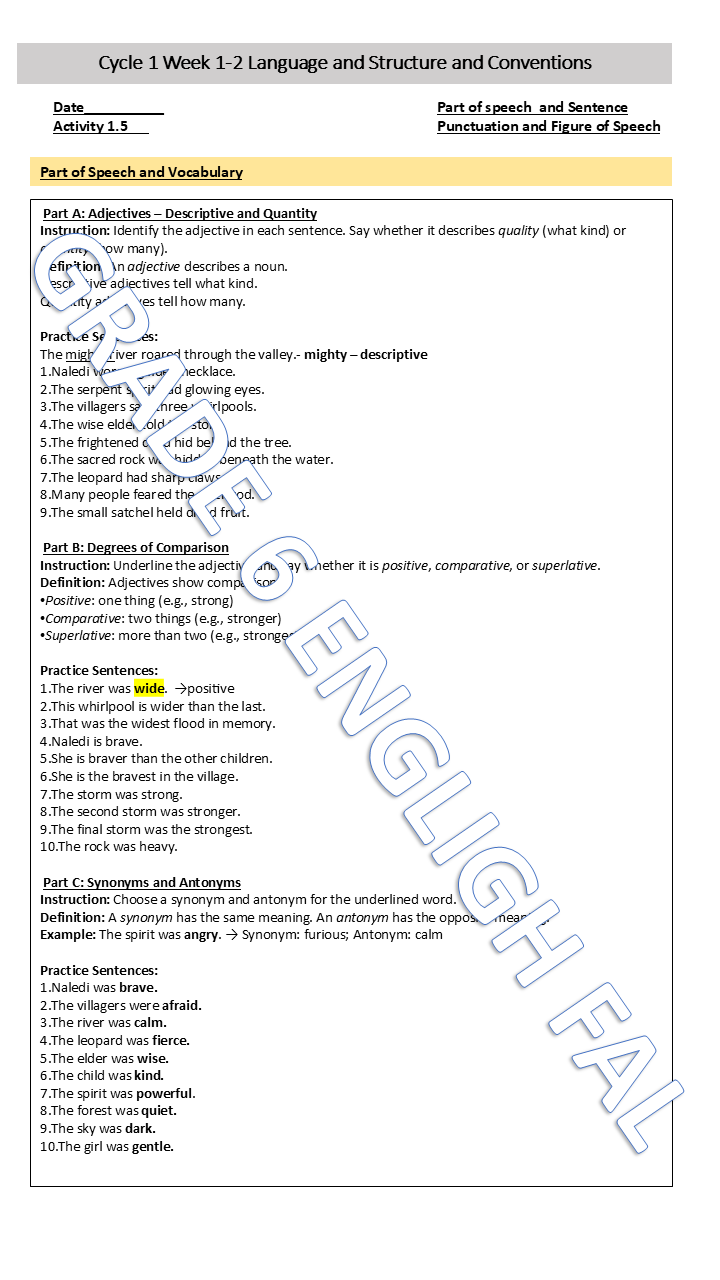 English First Additional Language Grade 6 Term 4 - Image 7