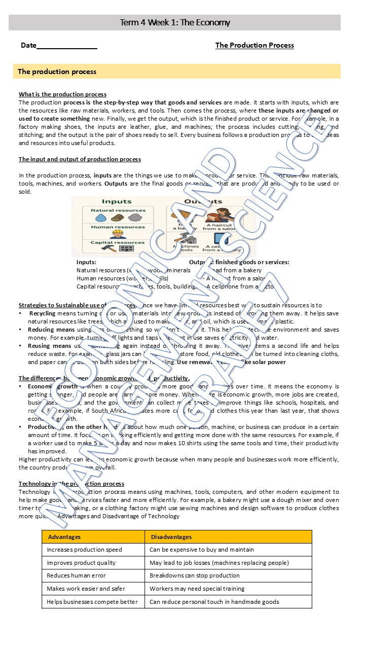 Economic and Management Science Grade 7 Term 4 - Image 3